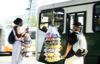 Sweets sellers in buses