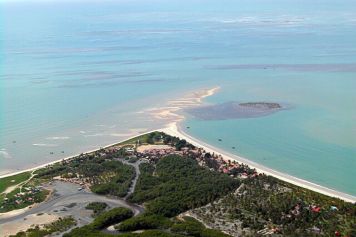 Bird's eye view of Ponta de Corumbaú